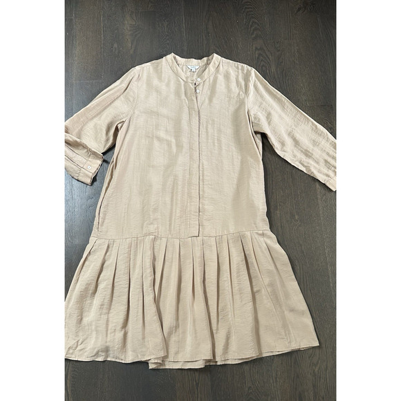 POETRY Dress Boho Tiered Flowy Natural Tan‎ Lagenlook Minimalism sz 12 - Picture 5 of 5